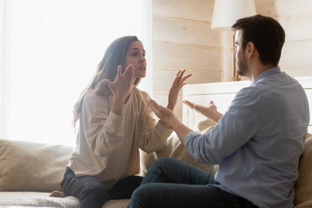 Fight In Marriage, Jeans, Comfort, Gesture