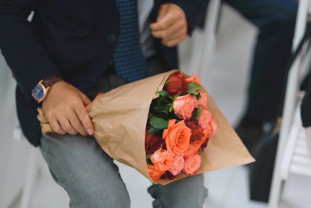 Flower Bouquet, Flower, Hand, Plant, Orange, Gesture