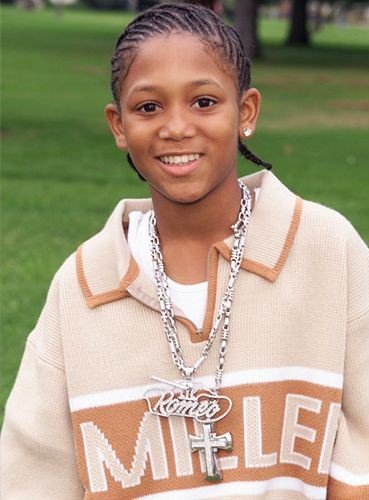 Lil Romeo 2001, Forehead, Hair, Face, Smile, Head, Lip, Hairstyle, Eye, White, Neck